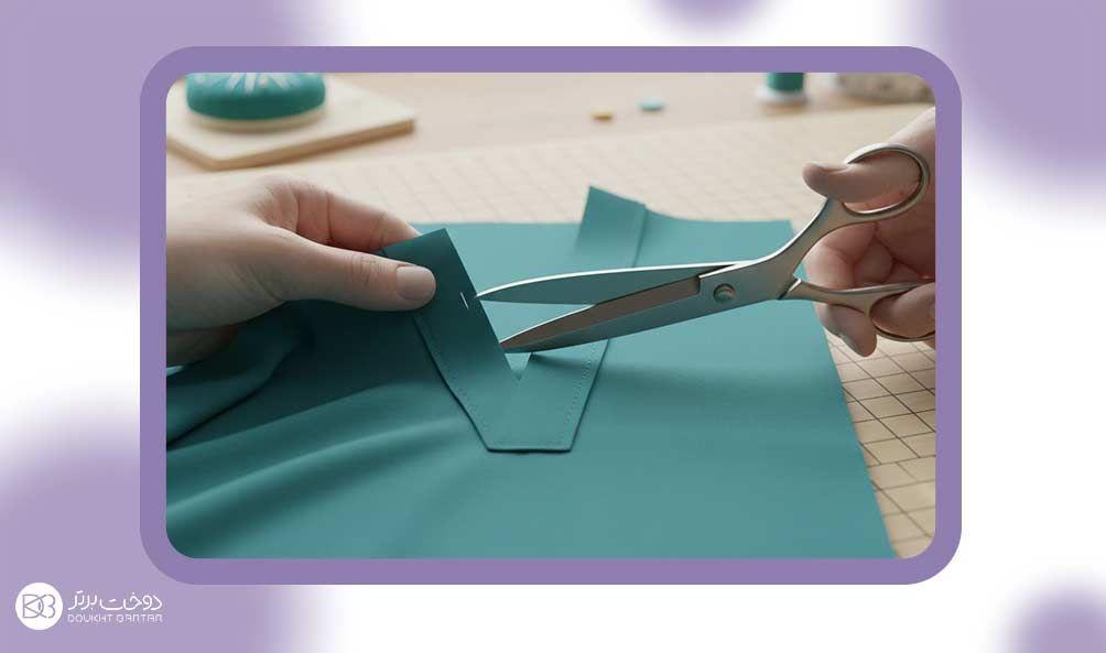 برش یقه هفت بلیطی